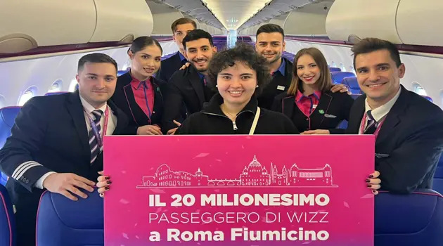 20 milioni di passeggeri a Fiumicino con Wizz Air