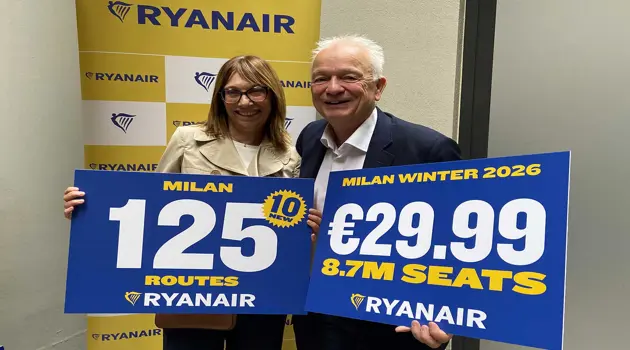 Ryanair da Malpensa: sei nuove rotte nell’inverno 2026