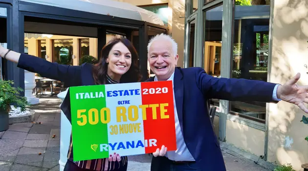 Ryanair annuncia gli operativi dell'Estate 2020 in Italia