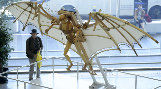 Le “Macchine del volo” di Leonardo in mostra nei terminal di Fiumicino