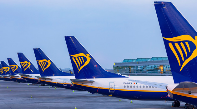 Ryanair riduce al 40% l'operatività dei voli invernali